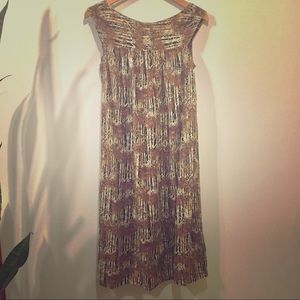 Vintage cotton white birch tree print dress ✨🌳